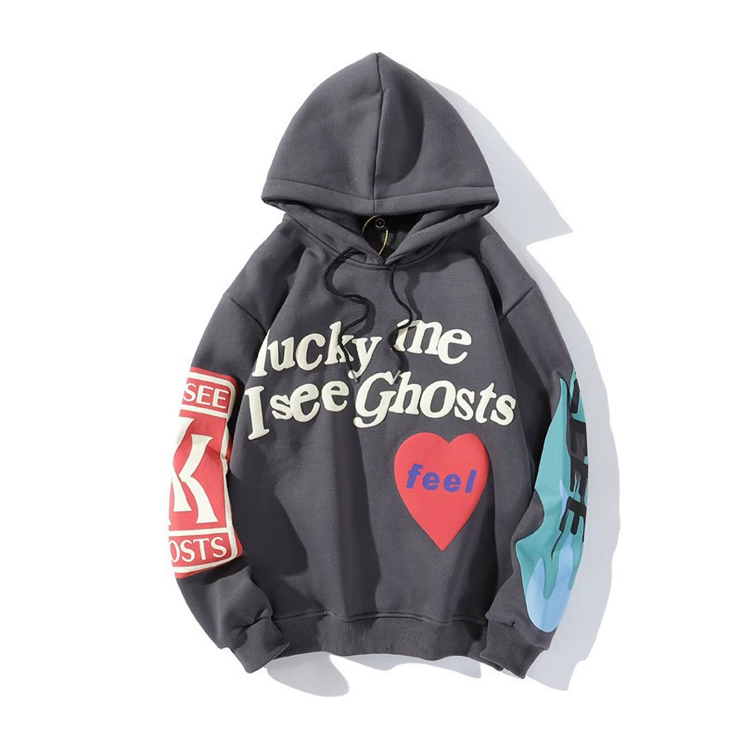 Lucky Me I See Ghosts Graphic Hoodie