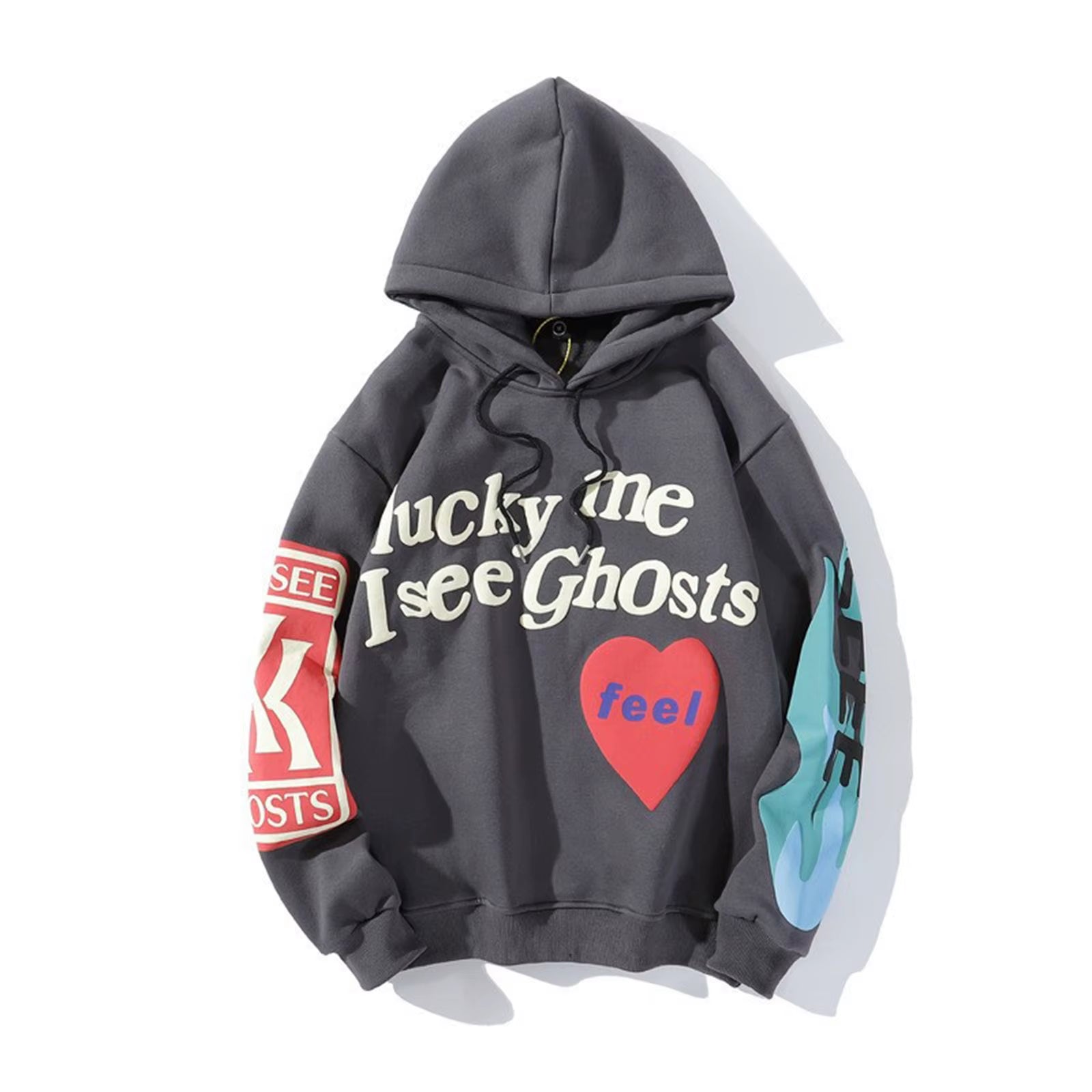 Lucky Me I See Ghosts Graphic Hoodie