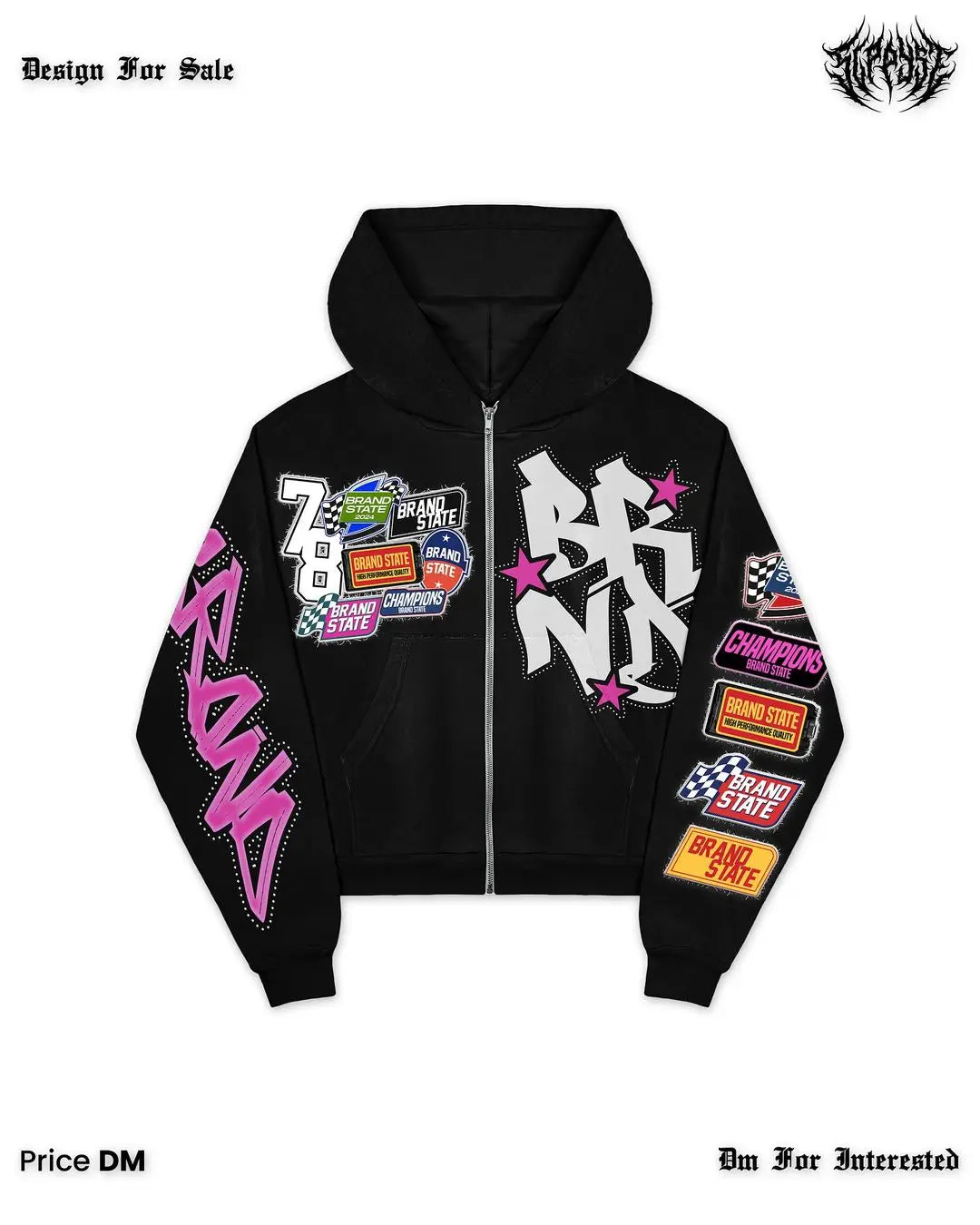 Brand State Graphic Full Zip Hoodie