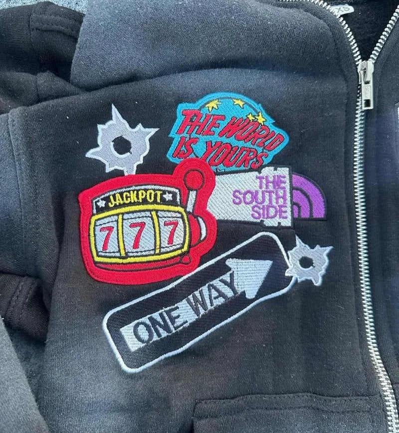 One Way Out Graphic Full Zip Hoodie